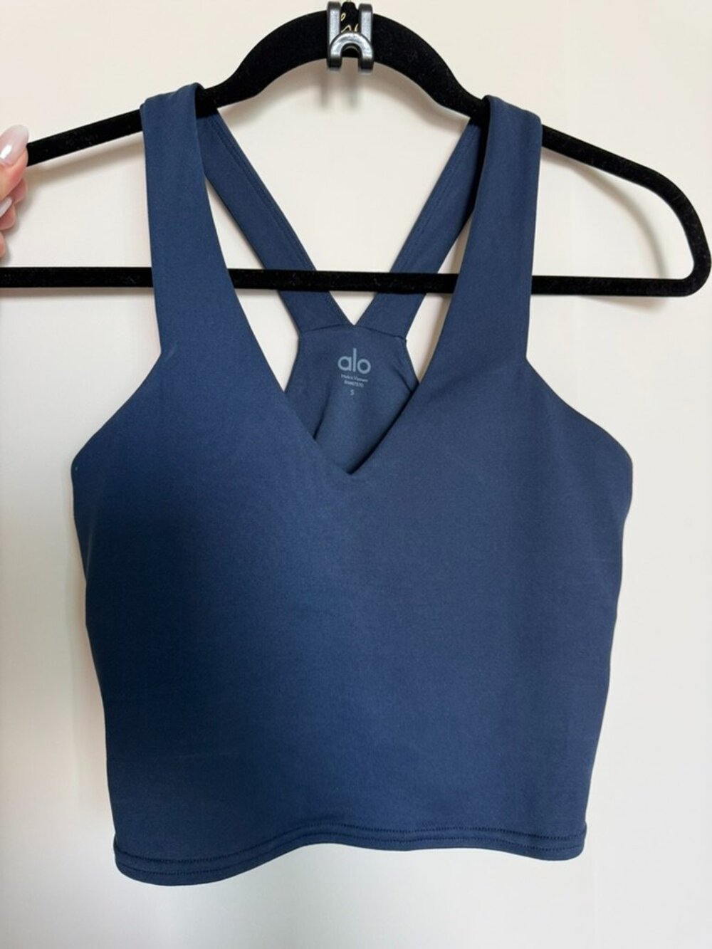 Alo Yoga Airbrush Real Bra Tank - Navy Blue - Size Small